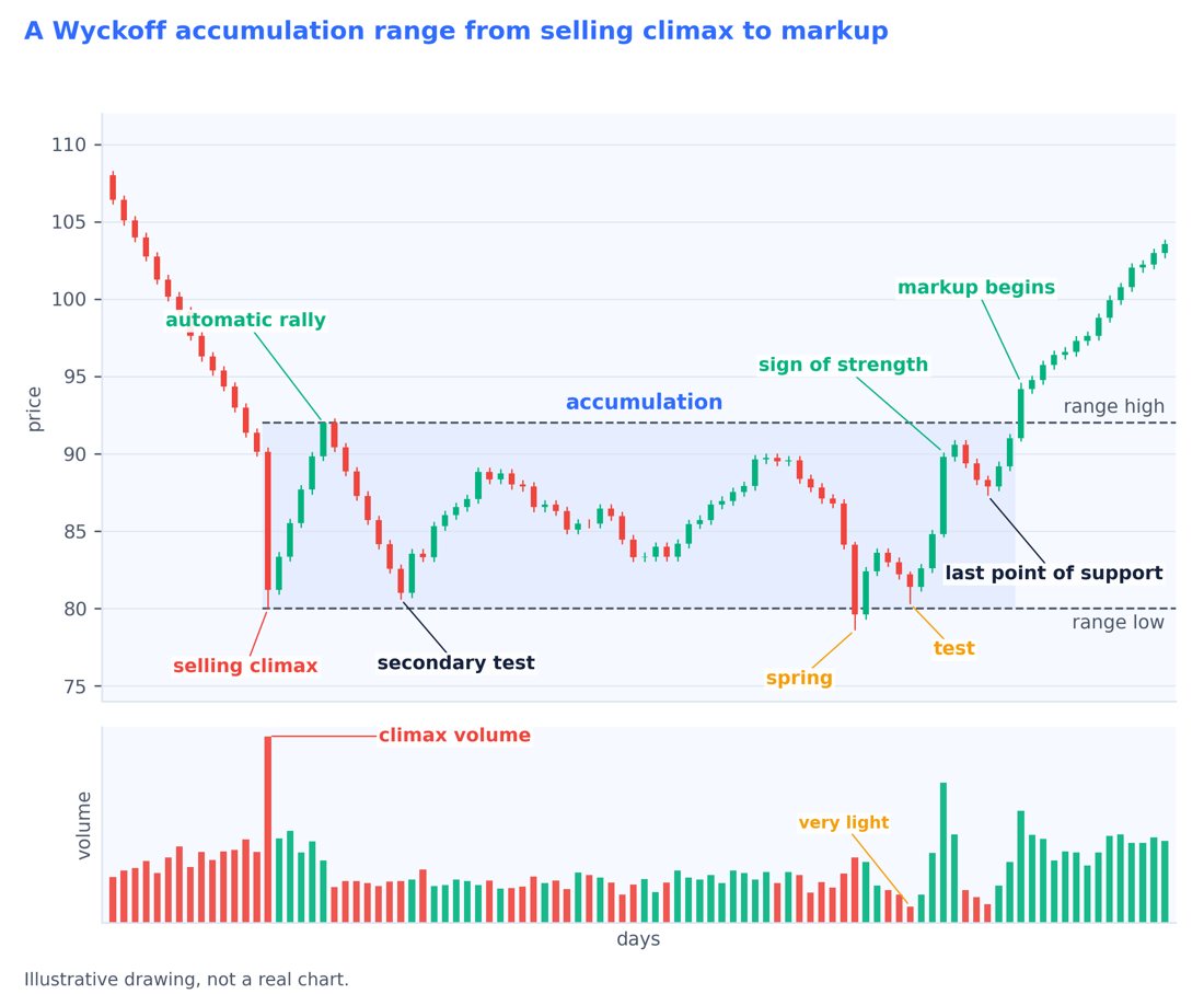 Wyckoff accumulation range
